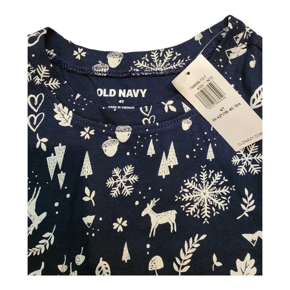 NWT Old Navy Toddler Snowflake Long Sleeve Shirt 4T